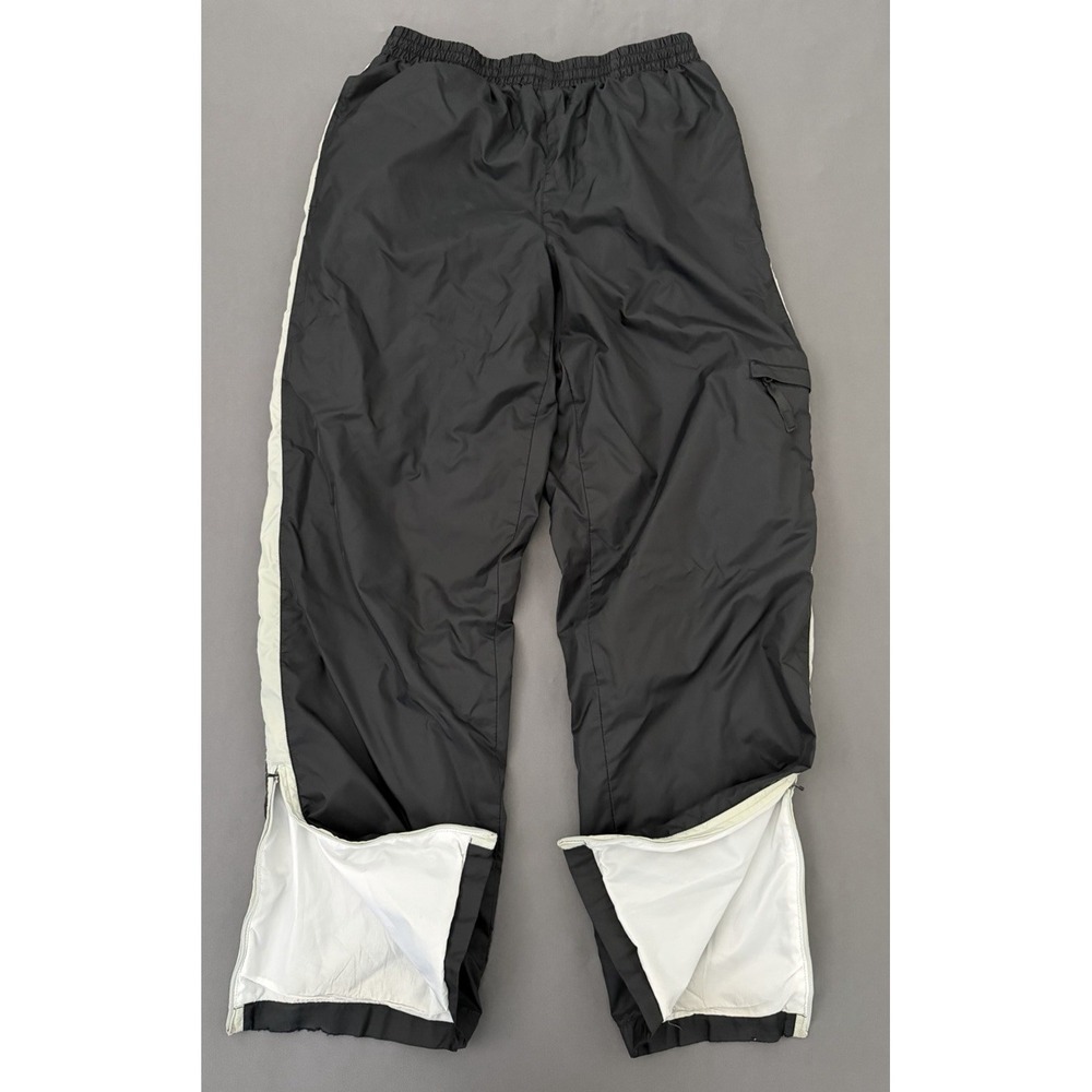Nike Windbreaker Pants Men's Size Medium Black Zip Pocket Ankle Vintage Y2K